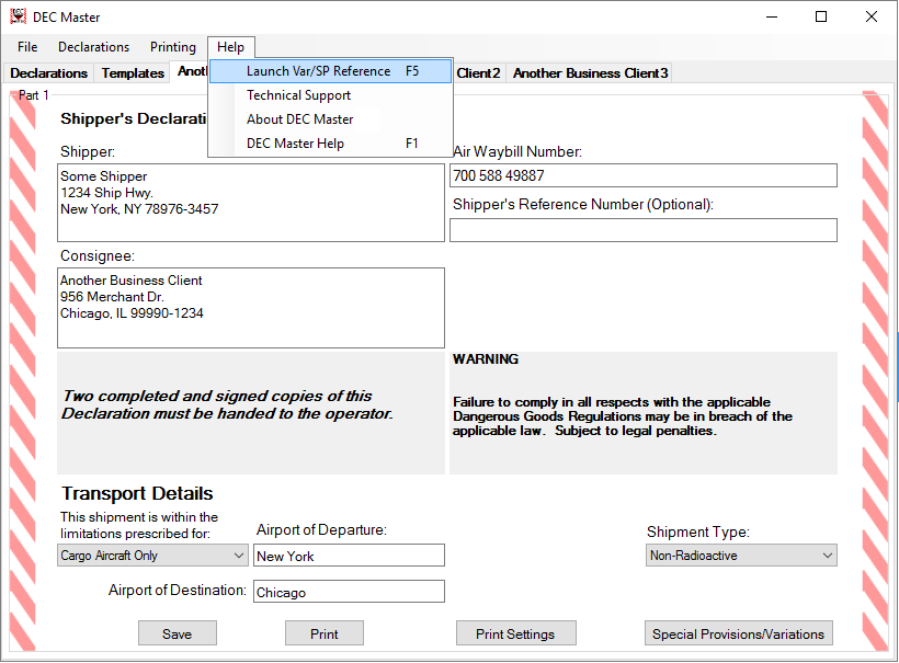 How to Launch Special Provision and Variation Reference