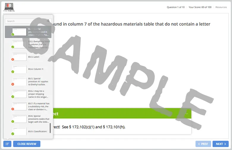 49 CFR WBT graded screen